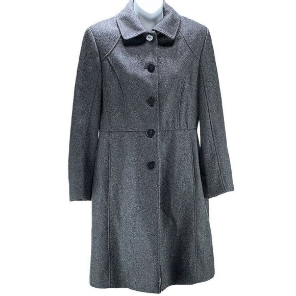 Kenneth Cole Reaction Womens Gray Wool Blend Coat Size 8 Dry Clean Only - Picture 16 of 16